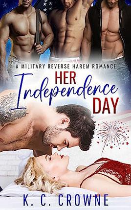 Her Independence Day by author K.C. Crowne book cover.