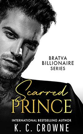 Scarred Prince by author K.C. Crowne book cover.