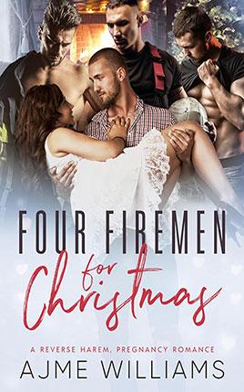 Four Firemen For Christmas by author Ajme Williams book cover.